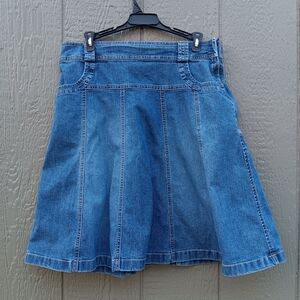 BASS JEANS Y2K A-Line Denim Skirt 8
